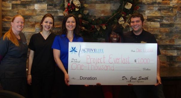 ActiveLife Family Chiropractic providing $1,000 to purchase gifts for Project Everlast Care Packages
